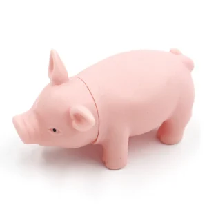^1Pc Simulate Interactive Simulation Model Pig Dog Cat Rubber Pig Toy Accessories Pet Toy